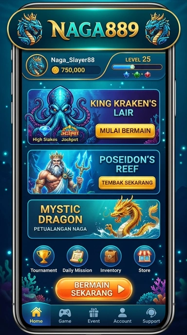 Galeri pratinjau visual naga889 build APK resmi terbaru